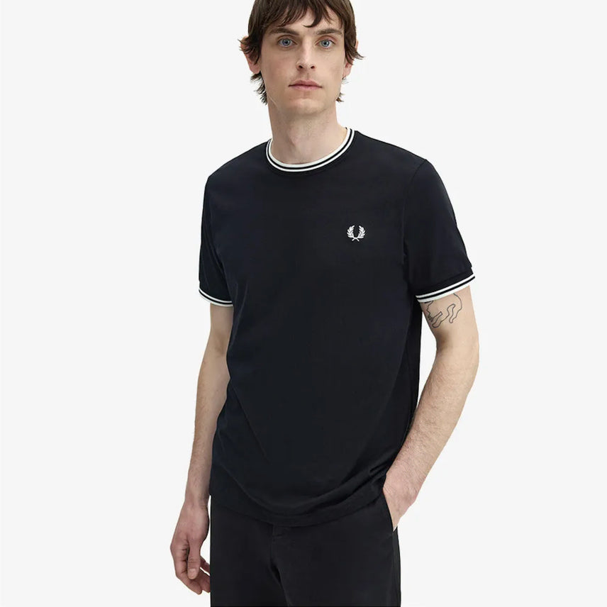 [BUNJANG] Fred Perry Twin Tipped T-Shirt / (100) 남성용 프레드페리 트윈 팁 티셔츠 반팔티 숏슬리브