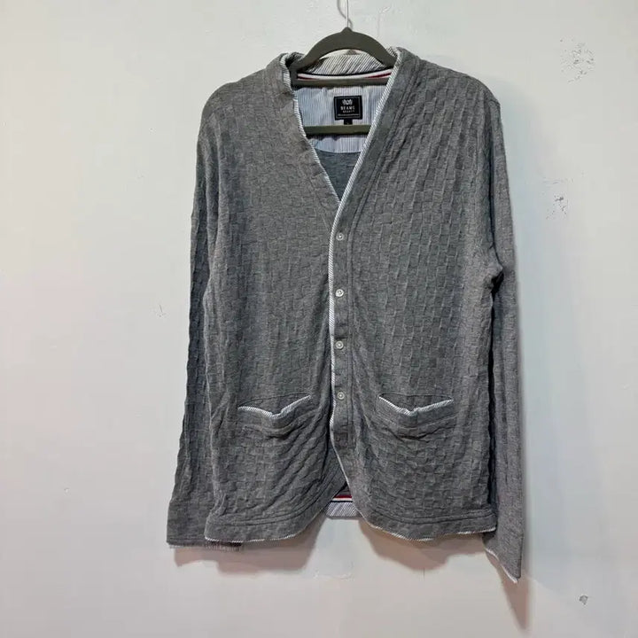 [BUNJANG] BEAMS HEART Patterned Cardigan L / BEAMS HEART 그레이 패턴 가디건 L