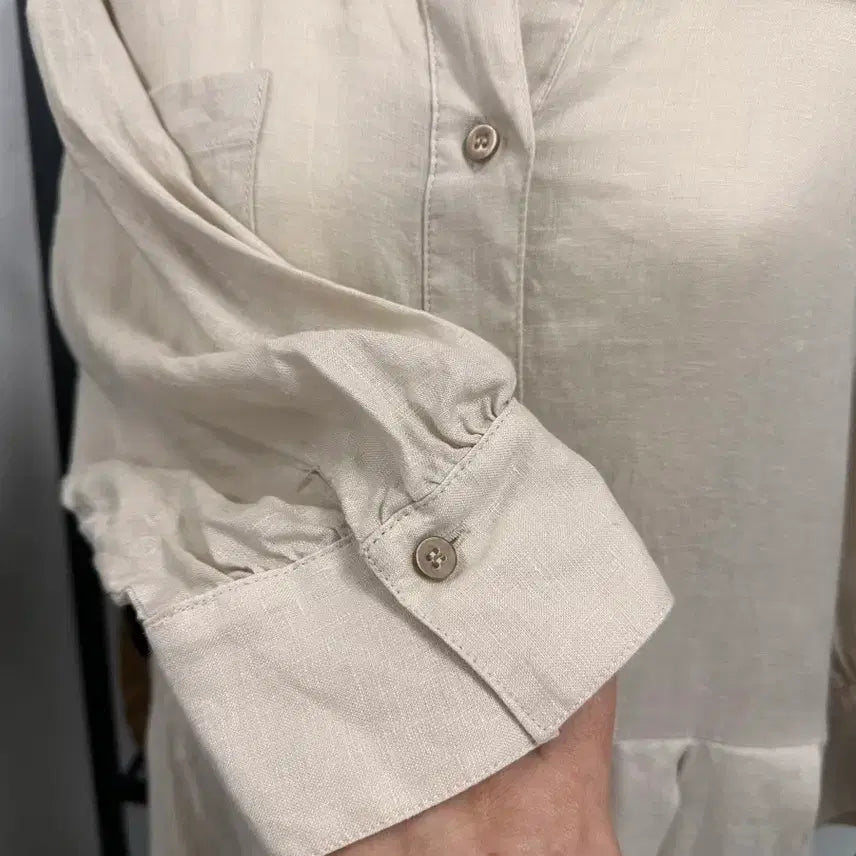 [BUNJANG] Paul &amp; Joe Ivory Linen Long Dress / 폴앤조 아이보리 린넨 롱 원피스