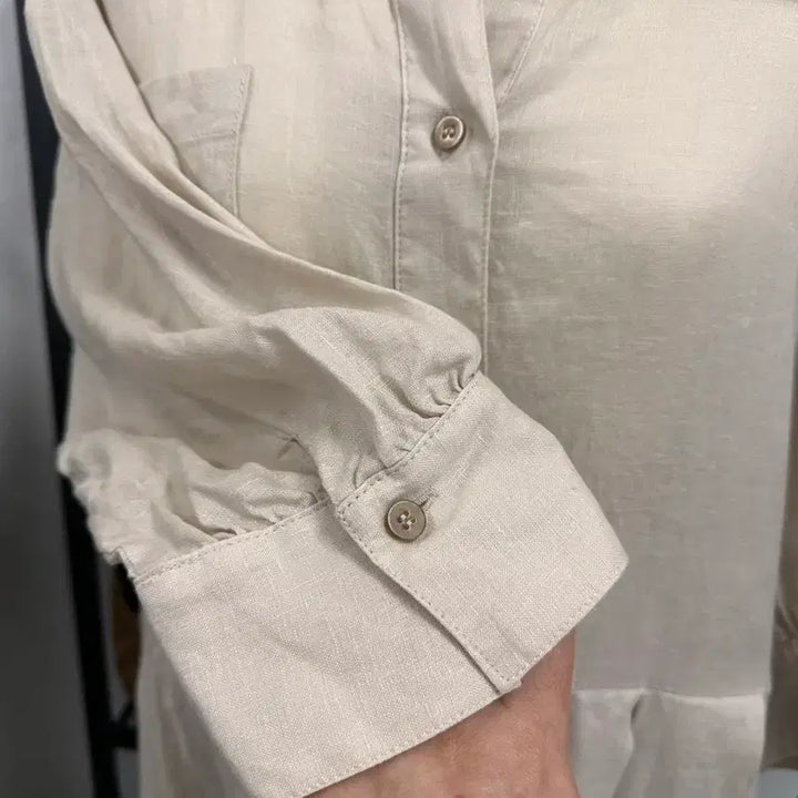 [BUNJANG] Paul &amp; Joe Ivory Linen Long Dress / 폴앤조 아이보리 린넨 롱 원피스