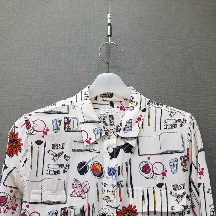 [BUNJANG] Equipment Silk Art Printing Shirt Blouse Size S / 이큅먼트 실크 아트 프린팅 셔츠 블라우스 S사이즈