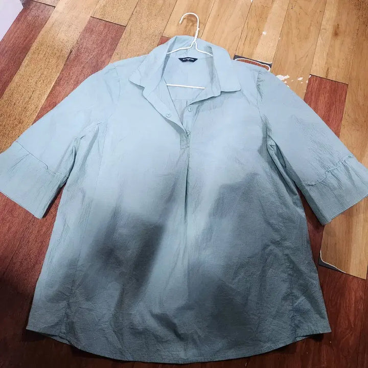 [BUNJANG] ALL FOR YOU Mint 7-Sleeve Blouse / ALL FOR YOU 민트색 7부 블라우스