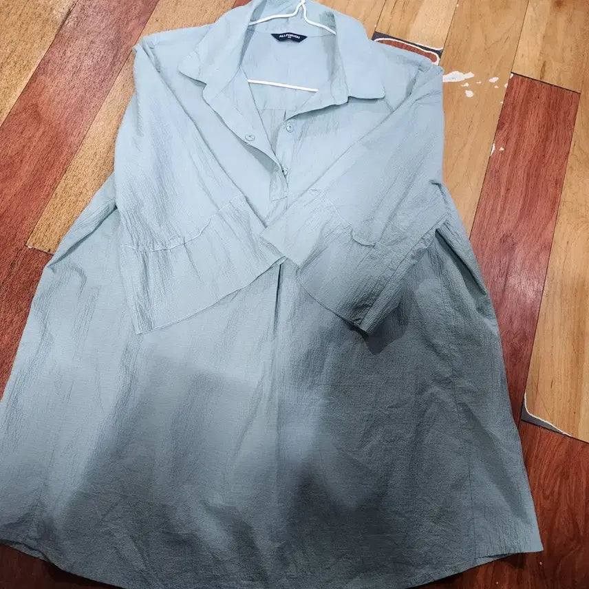 [BUNJANG] ALL FOR YOU Mint 7-Sleeve Blouse / ALL FOR YOU 민트색 7부 블라우스