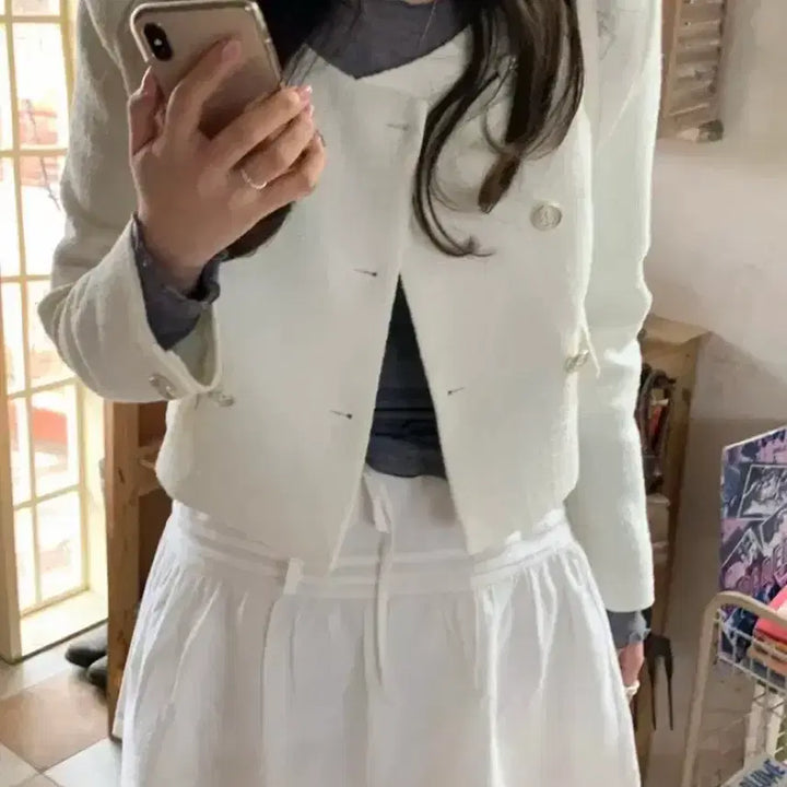 [BUNJANG] Ondemin Tweed Jacket Ivory / 온드민 트위드 자켓 아이보리