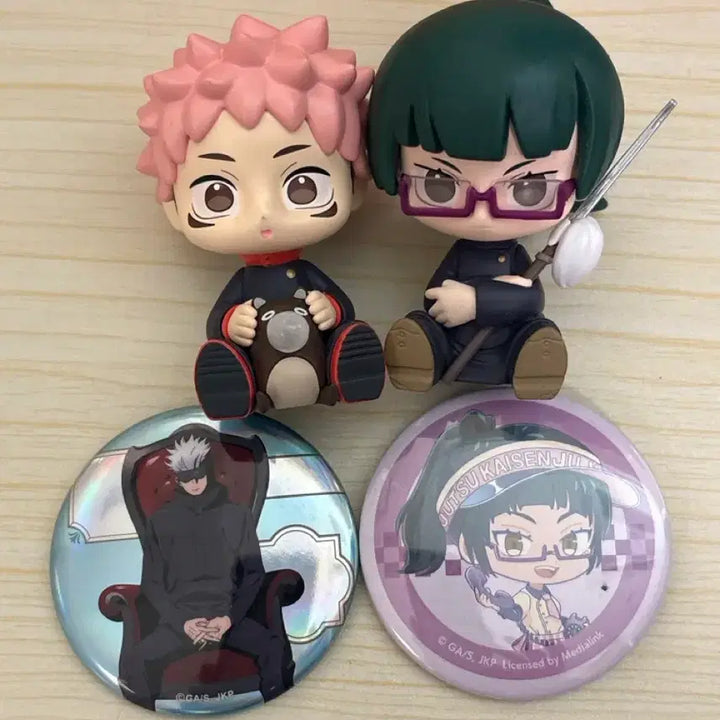 [BUNJANG] Jujutsu Kaisen Pop Mart Figure Badge Bundle Set / 찐막/일괄)주술회전 팝마트 피규어 이타도리 젠인 마키 고죠 사토루 뱃지