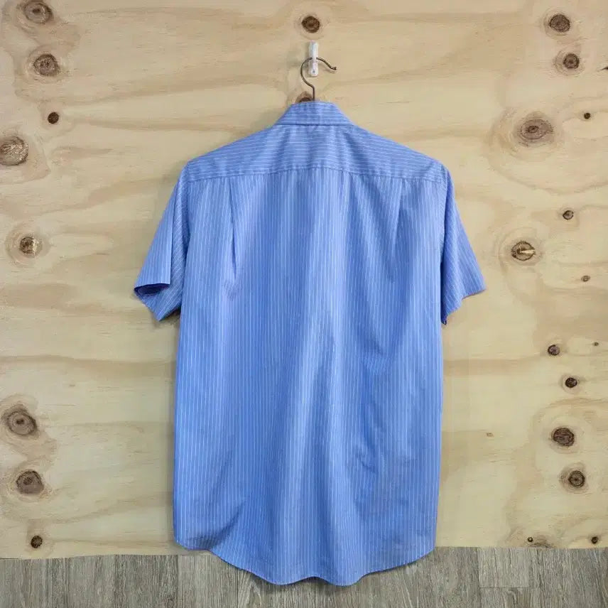 [BUNJANG] Uniqlo Short Sleeve Shirt Blue Stripe M / 109) 유니클로 반팔 셔츠
