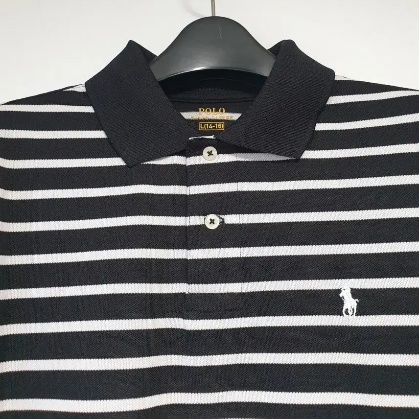 [BUNJANG] Polo Ralph Lauren Striped Short Sleeve Polo Shirt (Junior) / 폴로 랄프로렌 스트라이프 반팔 카라티(주니어)