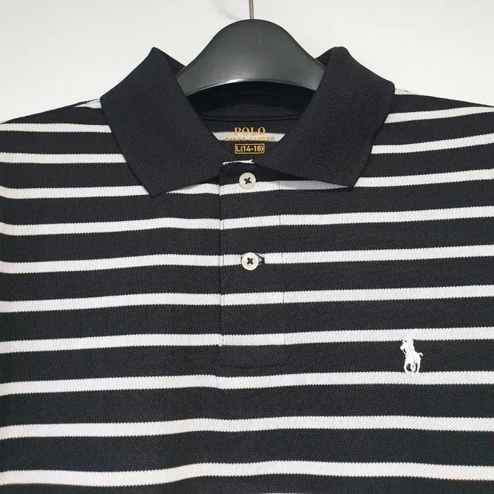 [BUNJANG] Polo Ralph Lauren Striped Short Sleeve Polo Shirt (Junior) / 폴로 랄프로렌 스트라이프 반팔 카라티(주니어)