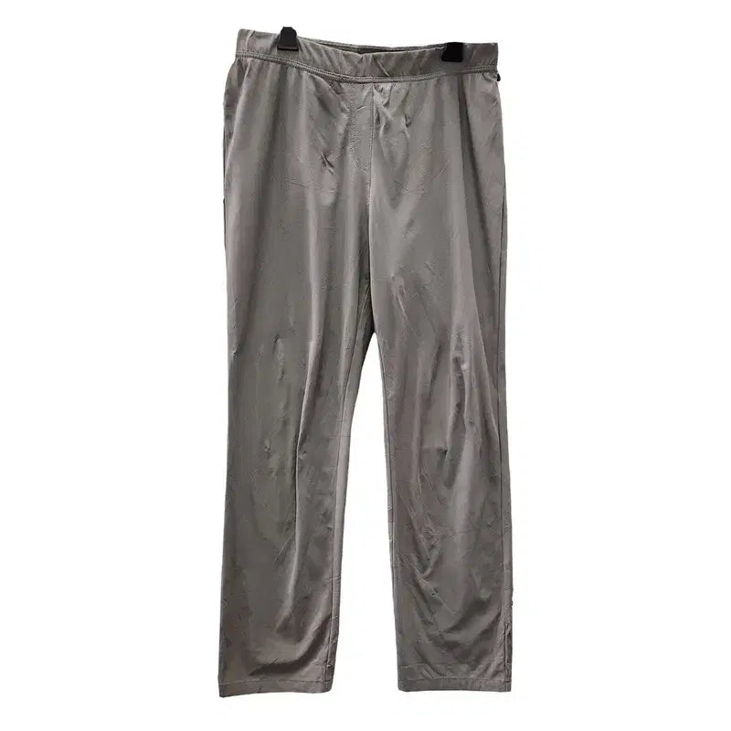 [BUNJANG] Vintage Casual Satin Grey Elastic Waist Pants / 빈티지 캐주얼 새틴 그레이 밴딩팬츠