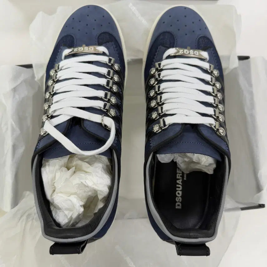 [BUNJANG] DSQUARED2 Denim and Leather Sneakers Size 43 / ( 새상품) 디스퀘어드2 스니커즈