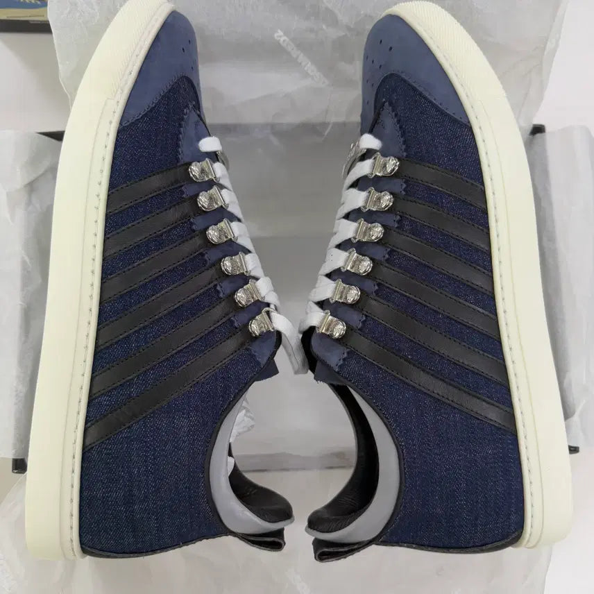 [BUNJANG] DSQUARED2 Denim and Leather Sneakers Size 43 / ( 새상품) 디스퀘어드2 스니커즈