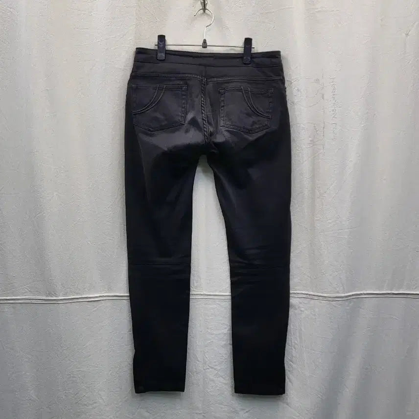 [BUNJANG] Maje Black Denim Pants with Zipper Detail / maje 흑청 데님 팬츠