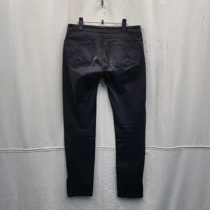 [BUNJANG] Maje Black Denim Pants with Zipper Detail / maje 흑청 데님 팬츠