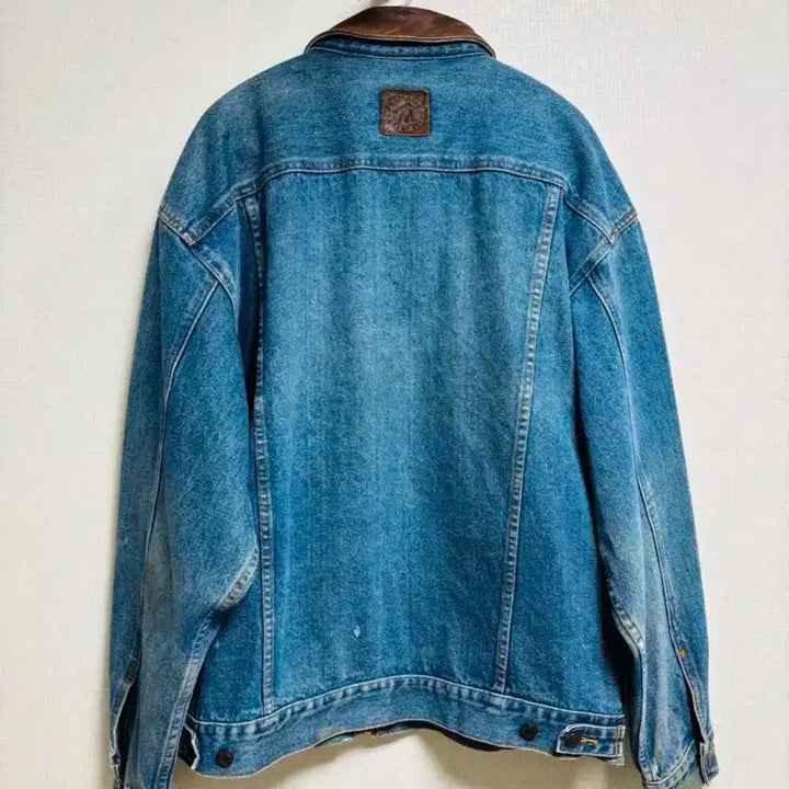 [BUNJANG] Marlboro Country Leather Trim Denim Jacket L / 말보로 컨트리 자켓 L