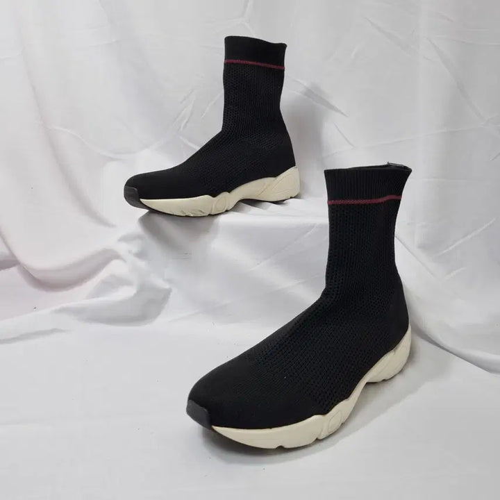 [BUNJANG] Vintage Harseo 250 Knit High-Top Socks Sneakers / 빈티지하서 250 구호 니트 하이탑 삭스 스니커즈