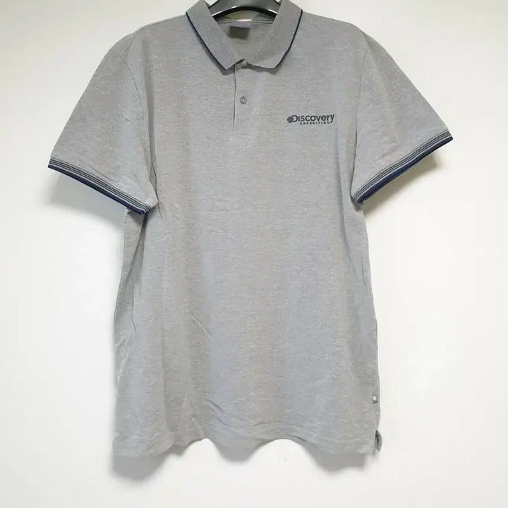 [BUNJANG] Discovery Grey Collar T-shirt / 디스커버리 그레이 카라 티셔츠