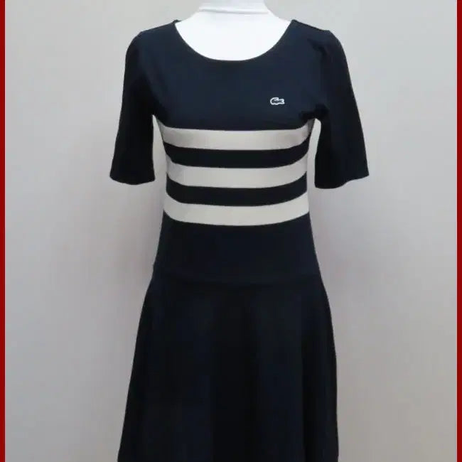 [BUNJANG] Lacoste Black Short Sleeve Knit Dress Size 95 / 라코스테/검정색 반팔 원피스/95사이즈/따봉구제(H-4)