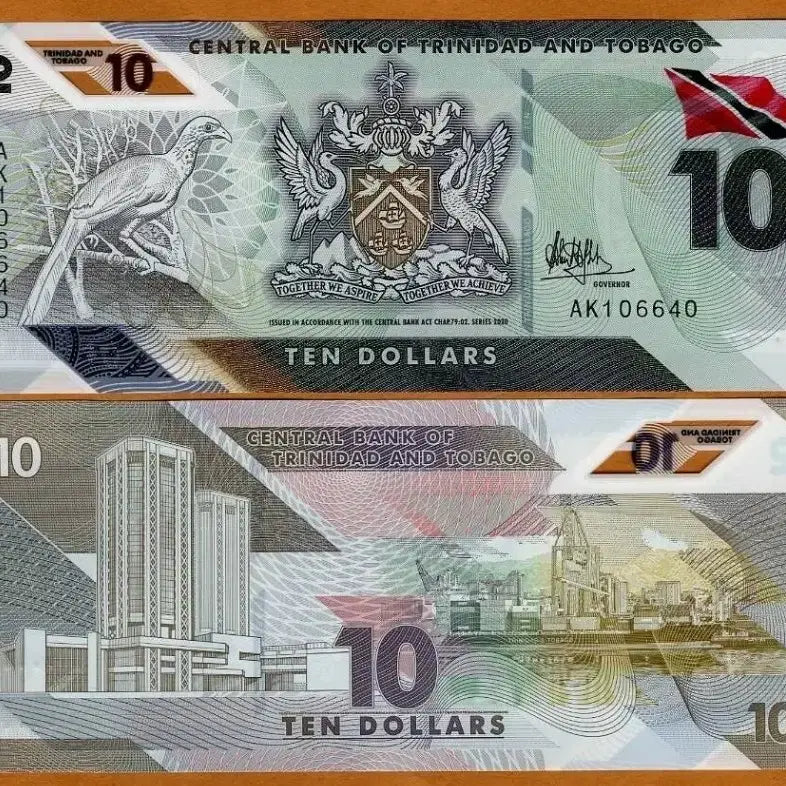 [BUNJANG] Trinidad and Tobago 10 Dollar Polymer UNC 2020 / 트리니다 토바고 2020 10달러 폴리머 미사용