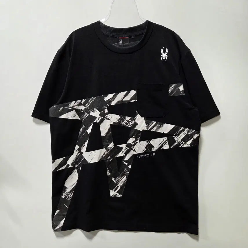 [BUNJANG] Spider Black Graphic Performance Short Sleeve T-Shirt XL / 스파이더 블랙 그래픽 기능성 반팔티 XL 26050605