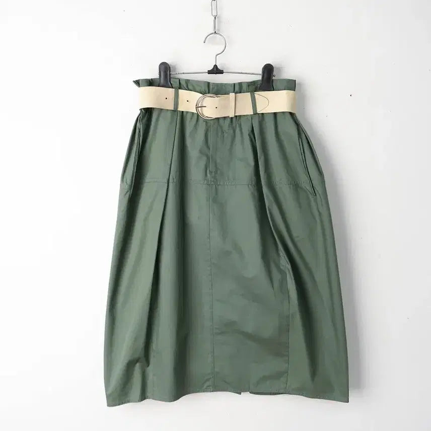 [BUNJANG] SYSTEM Cotton Banding Skirt - Khaki / 27/시스템 코튼 밴딩 스커트