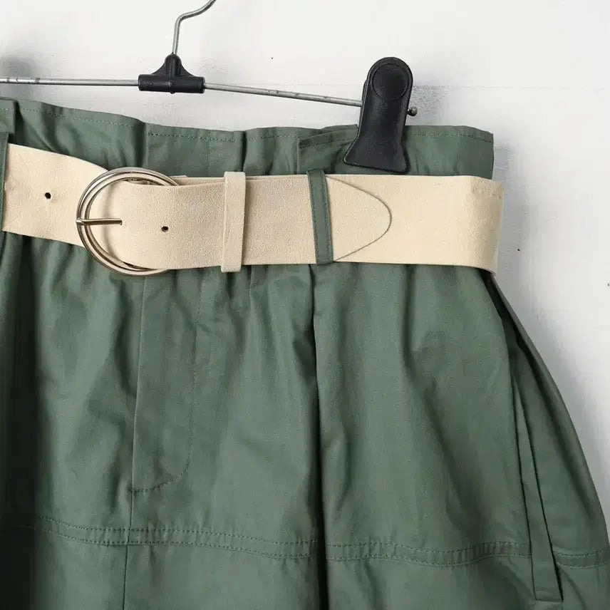 [BUNJANG] SYSTEM Cotton Banding Skirt - Khaki / 27/시스템 코튼 밴딩 스커트