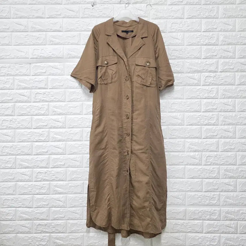 [BUNJANG] G-Cut Linen Blend Dress / M 20s 지컷 G Cut 린넨 마 원피스 D108