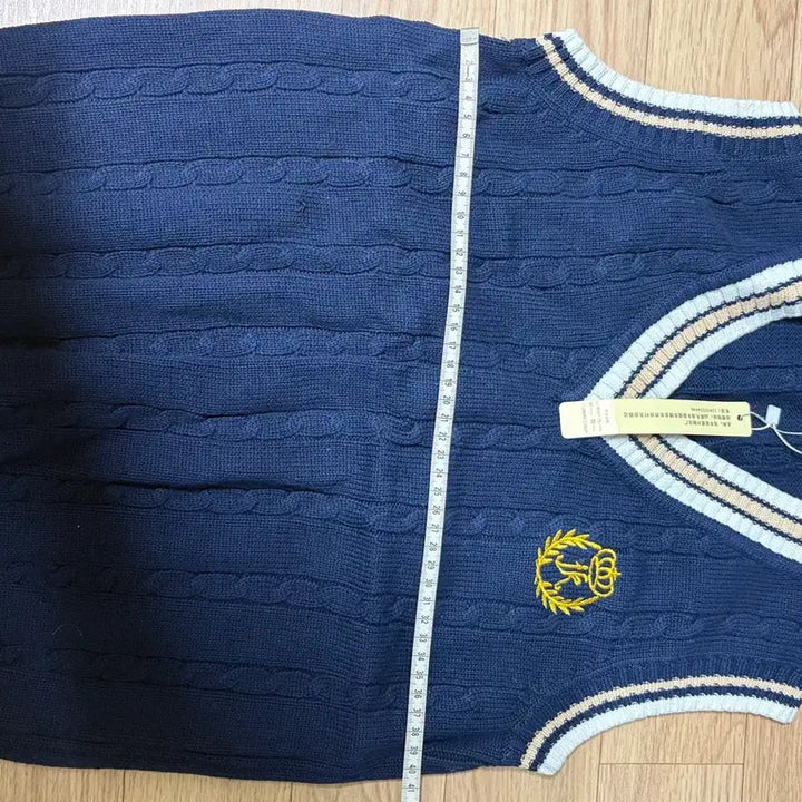 [BUNJANG] Navy Cable Knit Vest - Large (Unisex) / 네이비 케이블 니트 조끼 라지 L 남여공용 스쿨룩 교복조끼 새상품