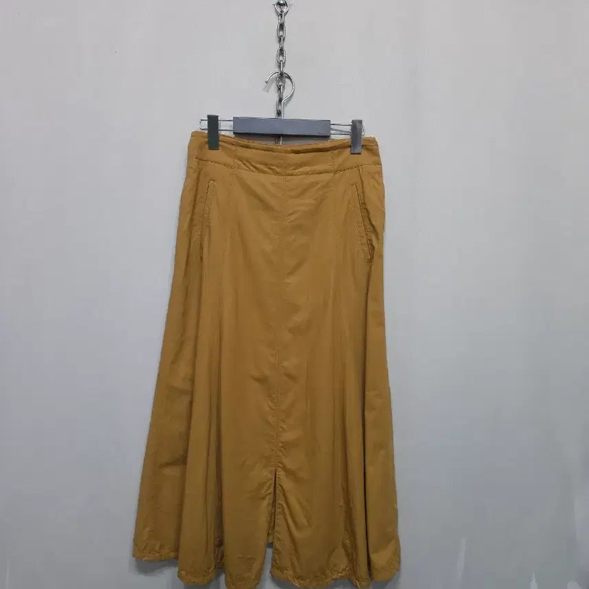 [BUNJANG] System Mustard A-Line Skirt / 시스템 머스타드 컬러 A라인 스커트