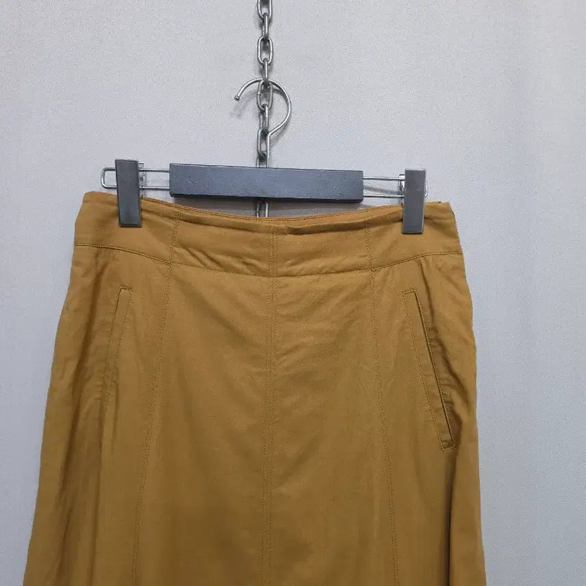 [BUNJANG] System Mustard A-Line Skirt / 시스템 머스타드 컬러 A라인 스커트