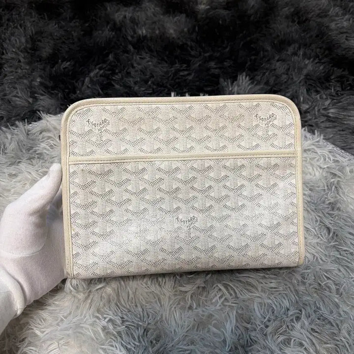 [BUNJANG] Goyard Juvance Clutch MM White / 고야드 쥬방스 클러치MM 화이트