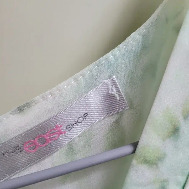 [BUNJANG] Mint Flower Wrap Style Long Dress / 민트 플라워 랩스타일 롱 원피스