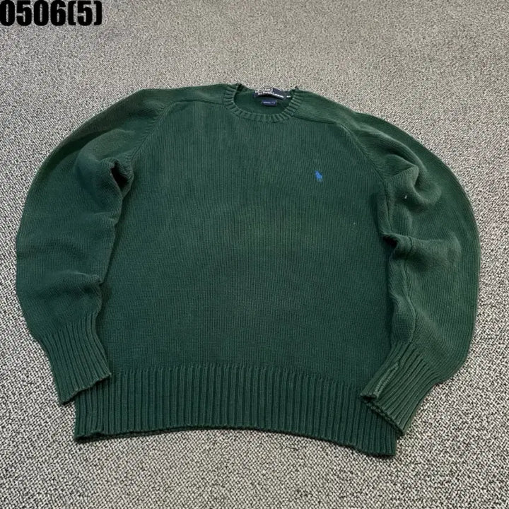 [BUNJANG] Polo Ralph Lauren Green Knit Sweater / 폴로 랄프로렌 그린 니트 스웨터