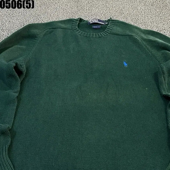 [BUNJANG] Polo Ralph Lauren Green Knit Sweater / 폴로 랄프로렌 그린 니트 스웨터