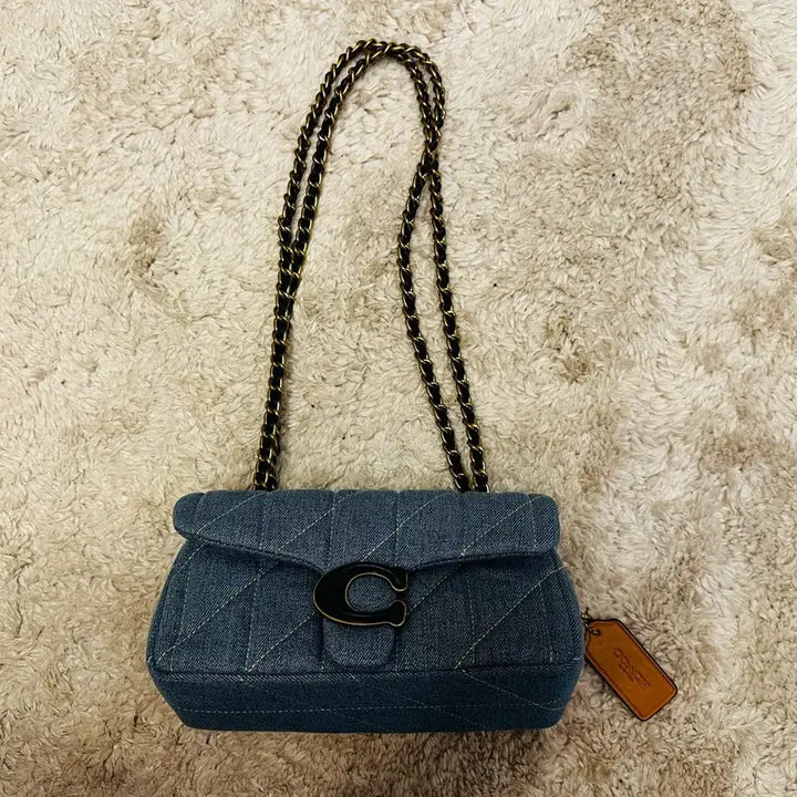 [BUNJANG] Coach Denim Quilting Tabby Bag Mini / 정품 코치 데님 퀄팅 태비 백 미니