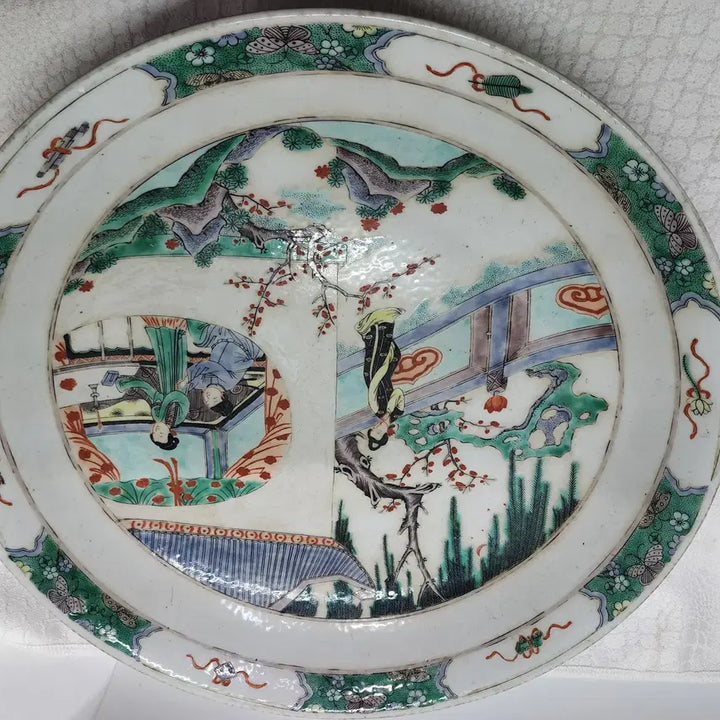 [BUNJANG] Chinese Ceramic Painted Plate / 중국도자기 채색접시 묵직 튼튼
