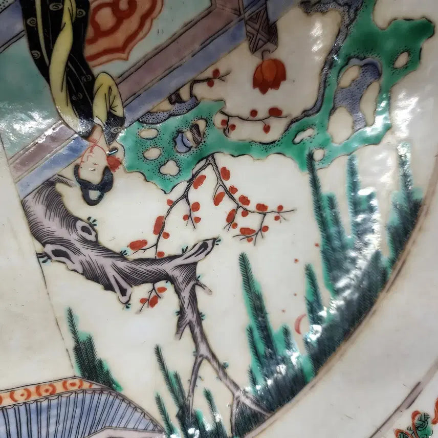 [BUNJANG] Chinese Ceramic Painted Plate / 중국도자기 채색접시 묵직 튼튼