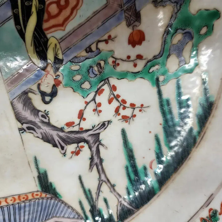 [BUNJANG] Chinese Ceramic Painted Plate / 중국도자기 채색접시 묵직 튼튼