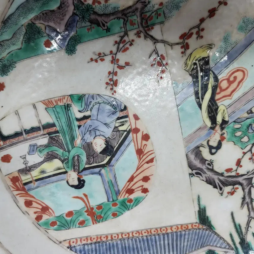 [BUNJANG] Chinese Ceramic Painted Plate / 중국도자기 채색접시 묵직 튼튼
