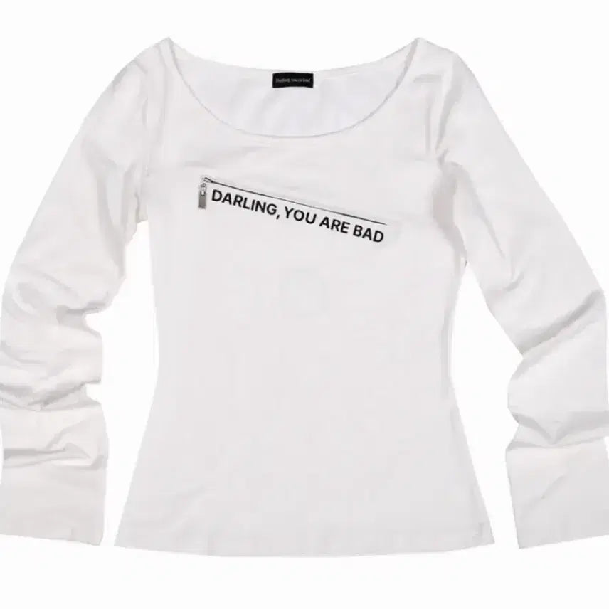 [BUNJANG] Darling Your Badd Unzipped Logo T-shirt White / 달링유어배드 언집드 로고 티셔츠 화이트