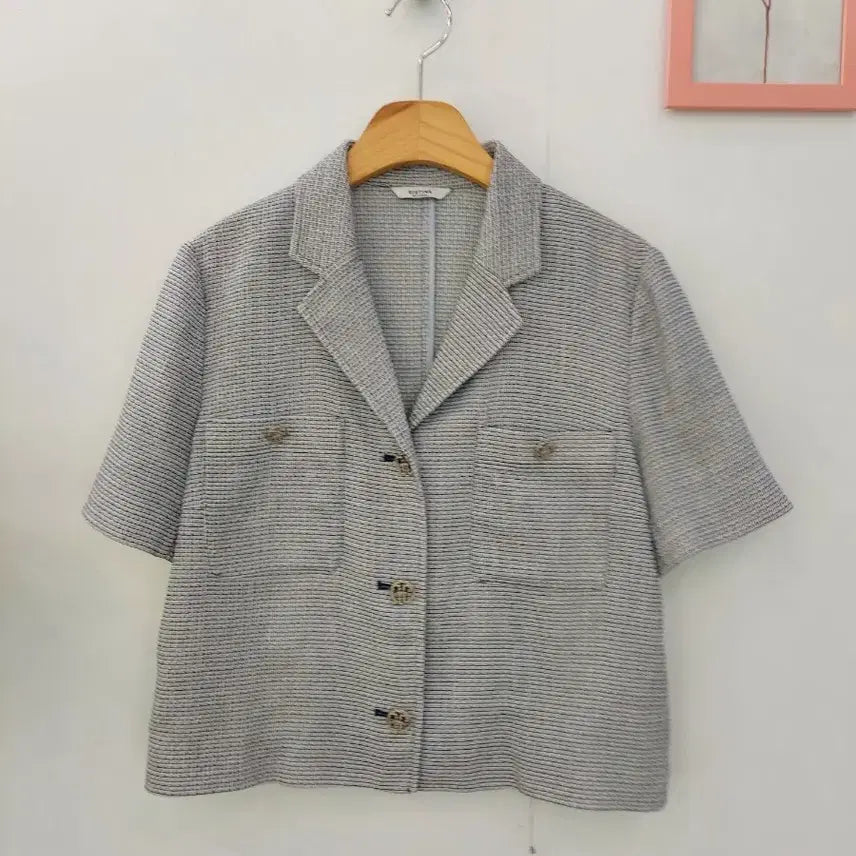 [BUNJANG] Sistina Short Sleeve Cropped Jacket / 시스티나 반팔 크롭 자켓 55