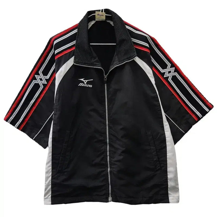 [BUNJANG] Mizuno Casual Old School Zip-Up T-Shirt Jacket (L) / MIZUNO 미즈노 캐주얼 올드스쿨 반팔 집업 자켓 L