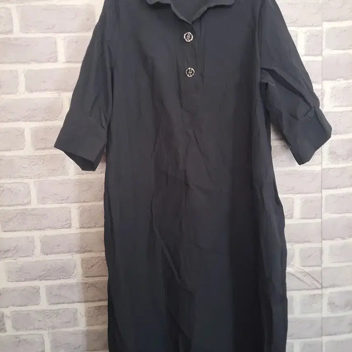 [BUNJANG] Tamara Black 3/4 Sleeve Shirt Dress Size 77 / TAMARA 블랙 칠부셔츠 원피스77/알뜰한여우