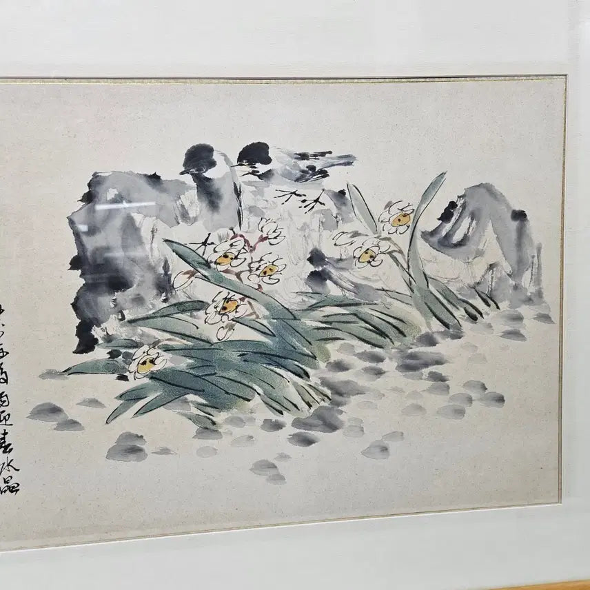 [BUNJANG] Kim Myung-jae "Hwajodo" Painting / 동양화가 청당 김명재 화조도