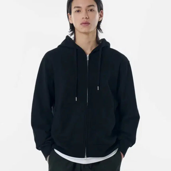 [BUNJANG] MUDIDI Hooded Sweat Zip-up - Black (Size S) / 무탠다드 후드 짚업 - 블랙