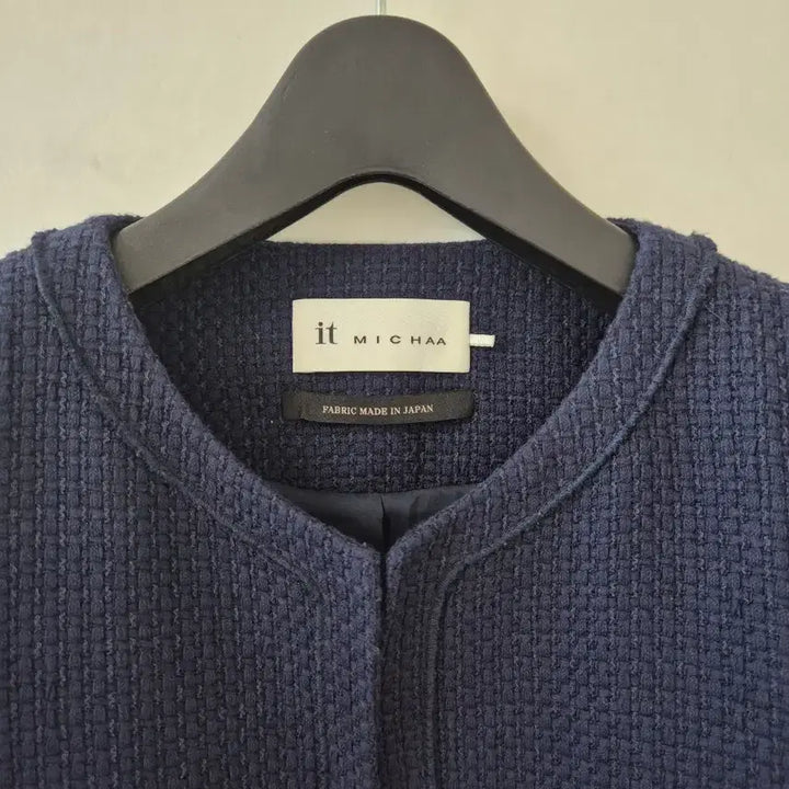 [BUNJANG] It Michaa Navy Tweed Short Sleeve Jacket / 잇미샤 네이비 트위드 반팔 자켓(23)