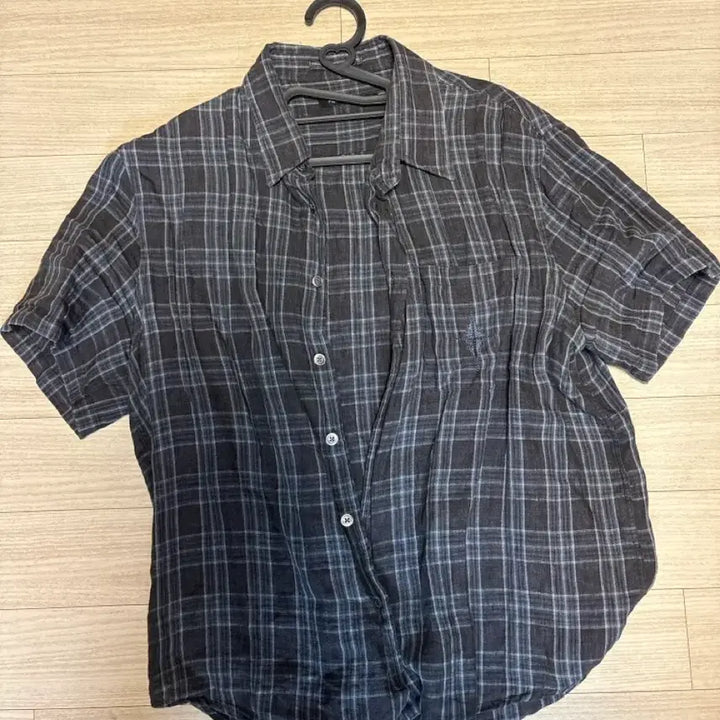 [BUNJANG] Haechingroom Argyle Check Short Sleeve Shirt Size 2 / 해칭룸 애로우 아가일 체크 반팔 셔츠 2사이즈