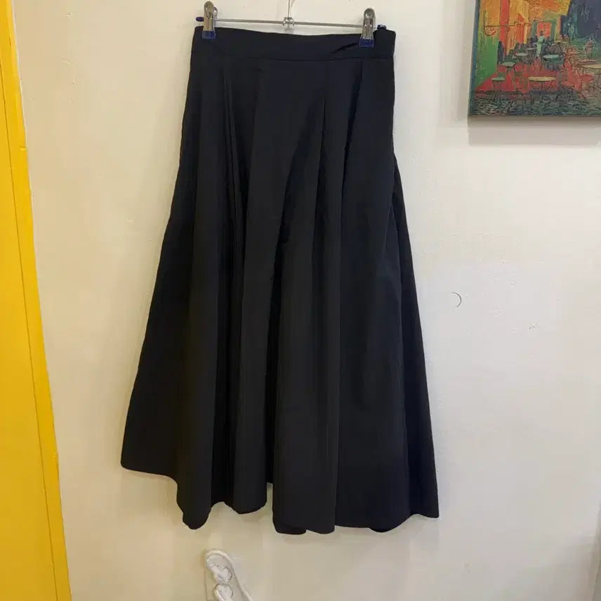 [BUNJANG] Minimalist Flare Long Skirt - Black / 심플 플레어 롱스커트 블랙/꾸안꾸 미니멀 출근룩 데일리룩