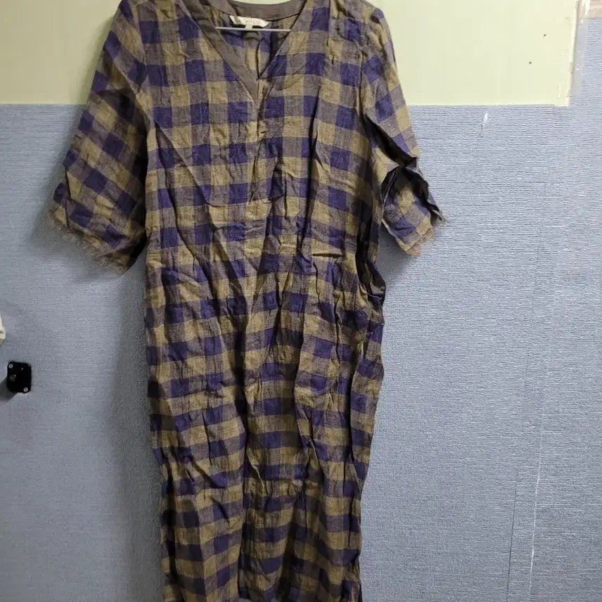 [SOLD OUT] JA HILO 체크무늬 린넨 원피스