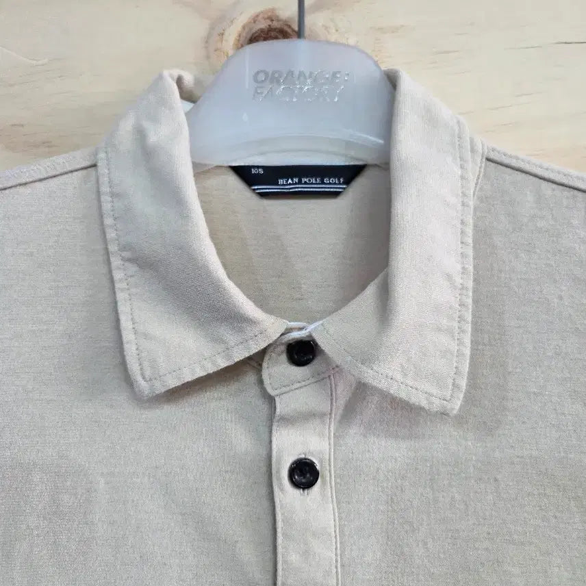 [BUNJANG] Beanpole Golf PK Short Sleeve T-Shirt Beige 105 / 155) 빈폴 골프 PK 반팔티