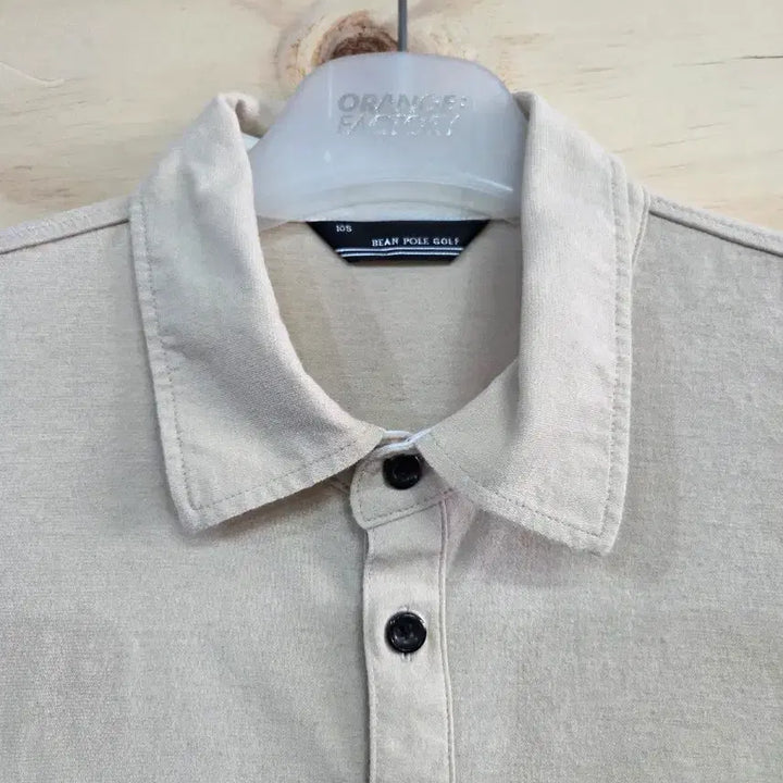 [BUNJANG] Beanpole Golf PK Short Sleeve T-Shirt Beige 105 / 155) 빈폴 골프 PK 반팔티